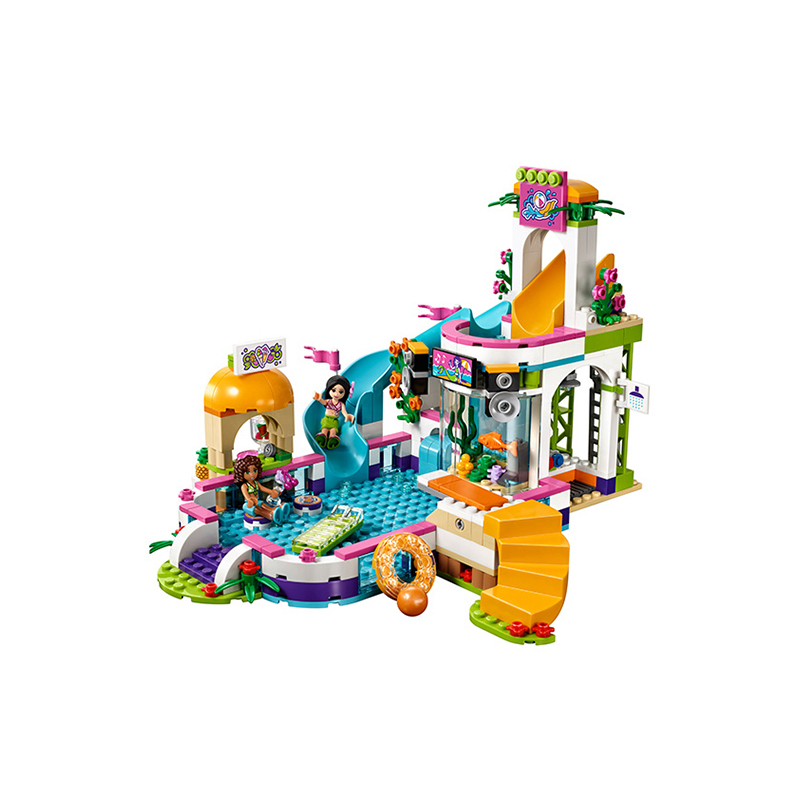 乐高legolego心湖城夏季游泳池玩具
