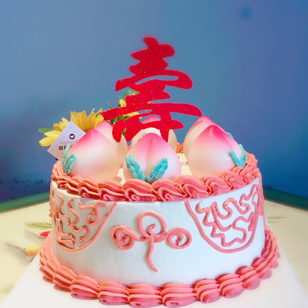 寿桃款 奶油蛋糕