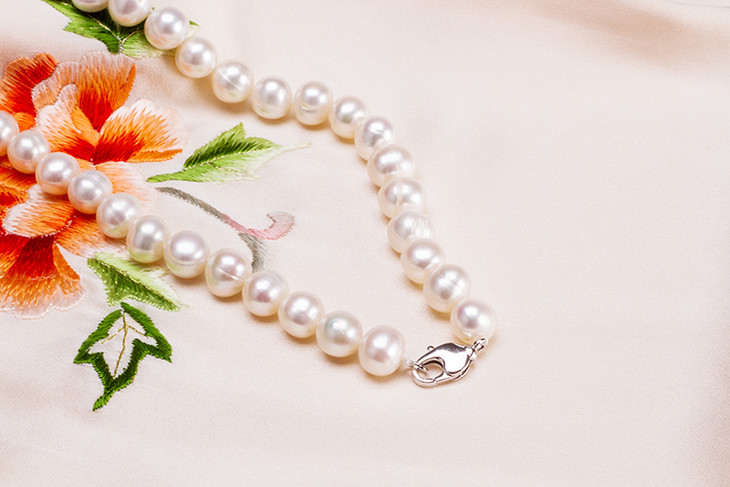 太湖珍珠近圆淡水珍珠项链 - 苏州珍妮太湖珍珠研究院