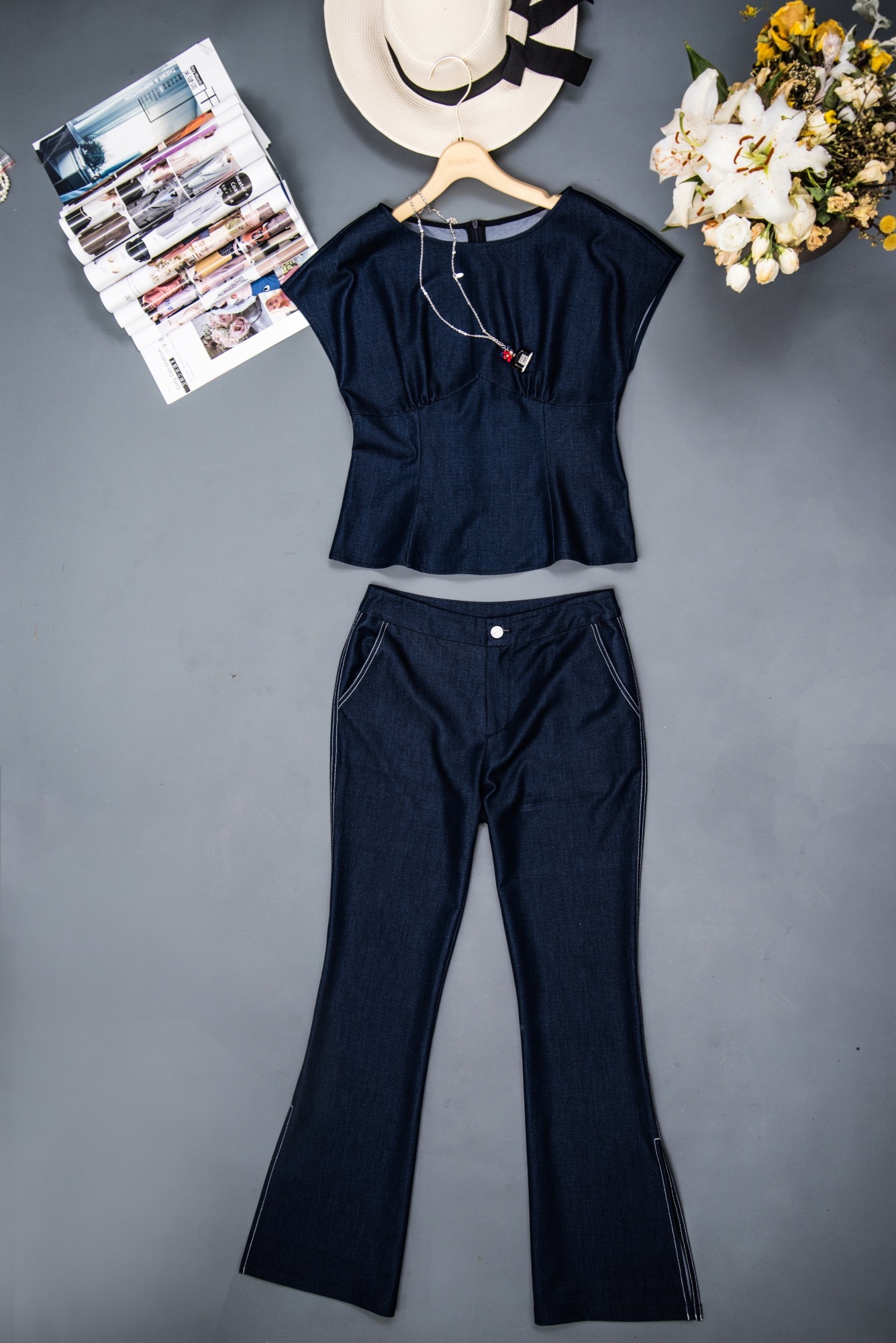 cloris套装上衣【81822279】套装裤子【81823596】 - 歌迪丝cloris