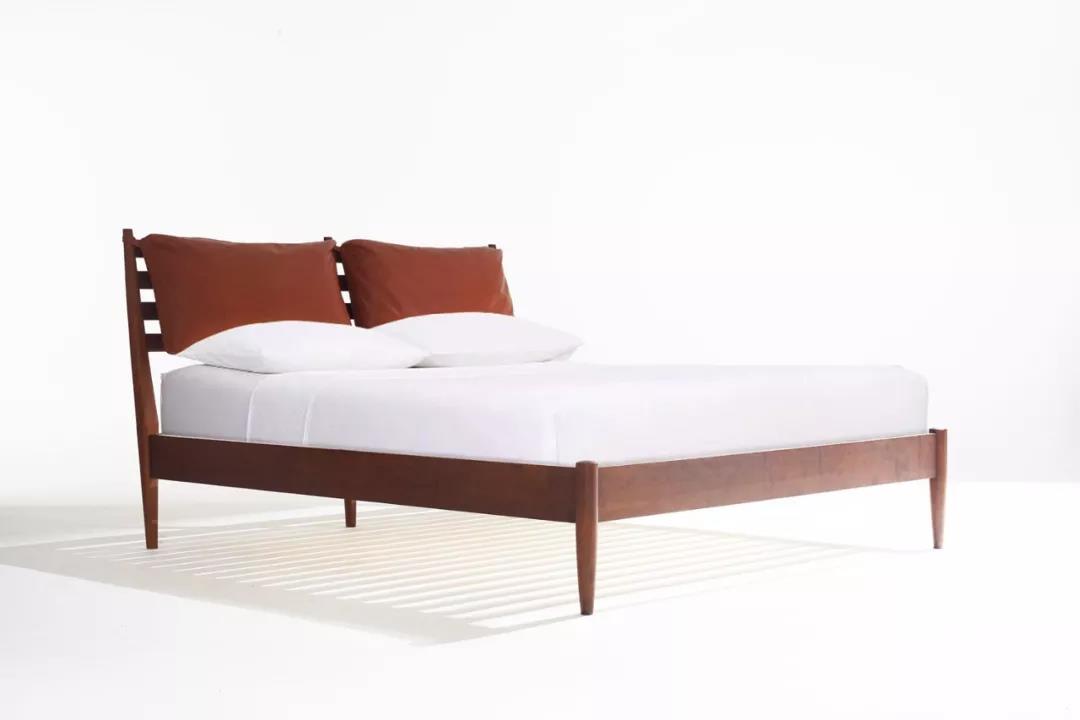 伽罗 靠垫款北欧MCM风格樱桃木木床