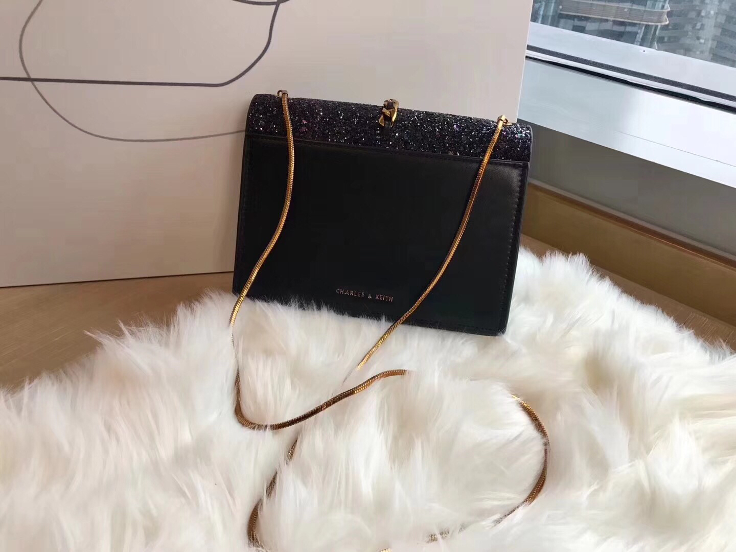 小ck亮片流苏包