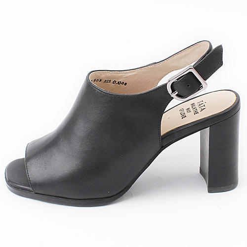 tata 35码皮凉鞋女鱼嘴粗跟样鞋 C40 商品图1