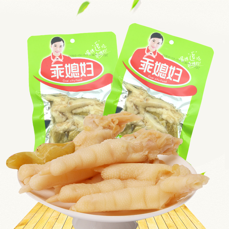 特产乖媳妇泡椒凤爪70g/158g包野山椒辣鸡爪小零食