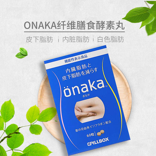 日本Pillbox ONAKA进口膳食纤维葛花精华营养素60粒酵素丸 商品图0