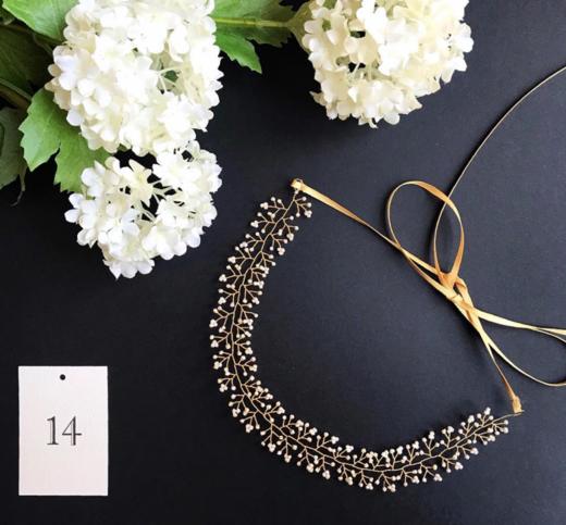 北京仓｜14-Baby's Breath-珍珠 项圈（发饰）两种戴法［日本设计师］ 商品图1