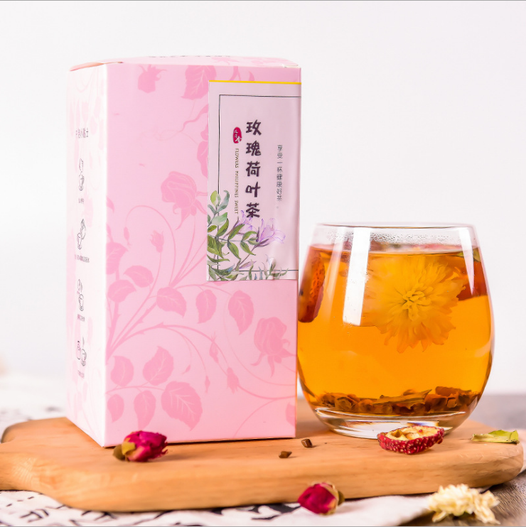 玫瑰荷葉茶盒裝組合(山楂,決明子,貢菊)去油養生