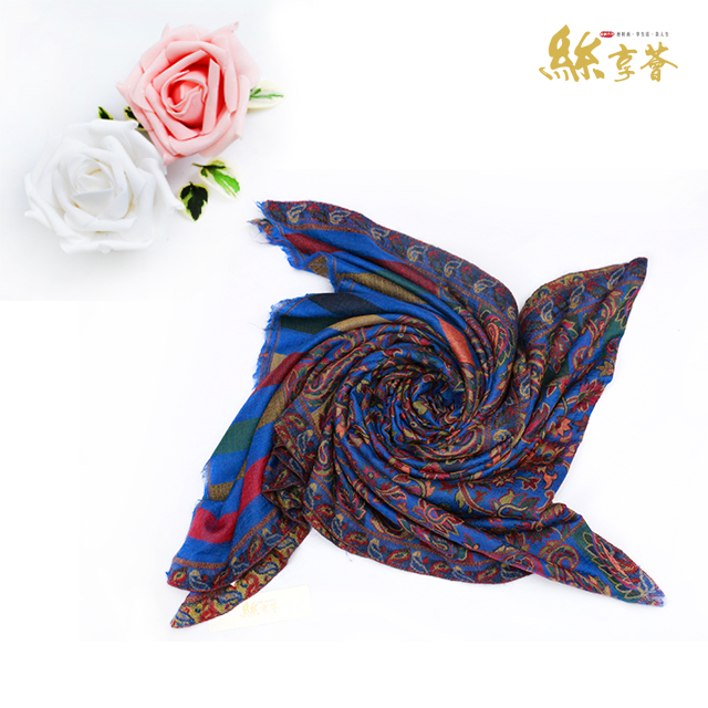 波斯工艺花纹卡尼绣(蓝色)