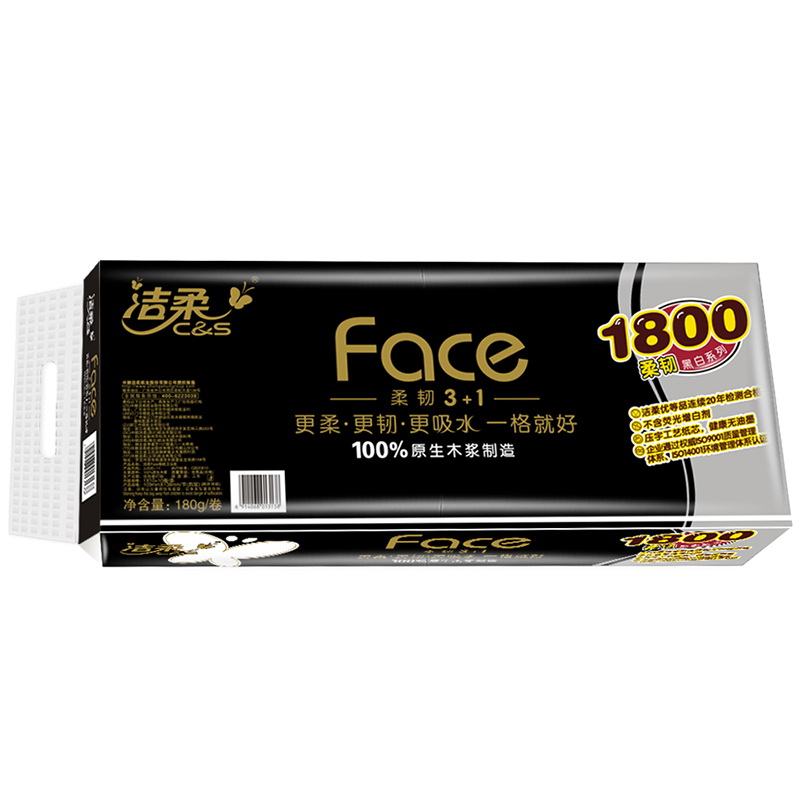 JJ095-11洁柔面子卷纸1800G