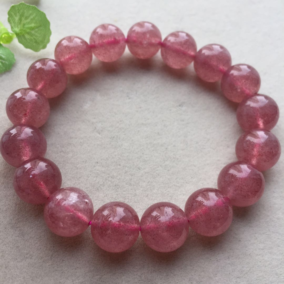 618特惠【d56043】天然草莓晶手链