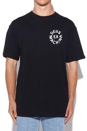 澳洲机车潮牌deus 男款 圆形字母logo圆领tee d752