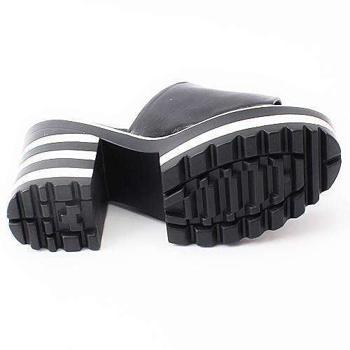 37码粗跟凉拖女高跟凉鞋露趾头层牛皮防水台女鞋C43 商品图5