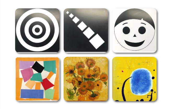 儿童视觉卡(黑白卡 名画)