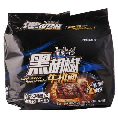 康师傅五连包黑胡椒牛排面 1*5袋*6组