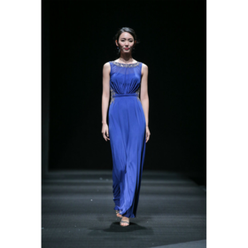 璀璨珠饰弹力晚礼服