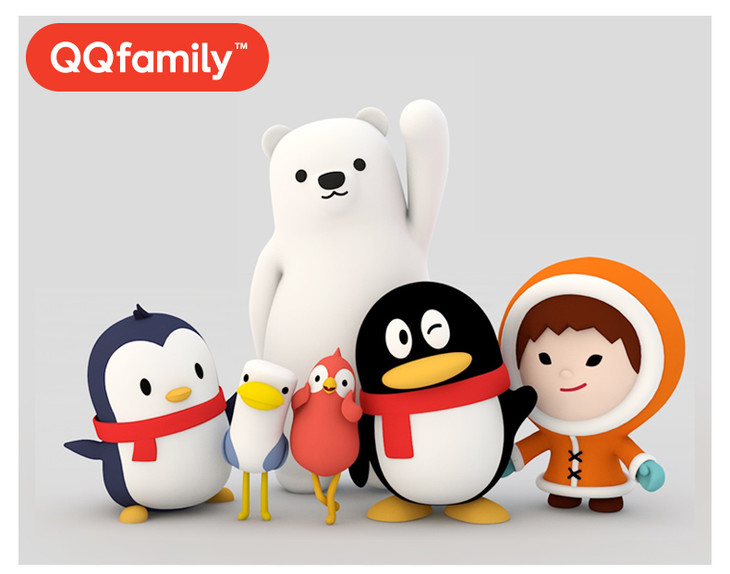 多多堡 正版腾讯qqfamily毛绒玩具足球宝贝公仔礼盒 企鹅宠物玩偶布