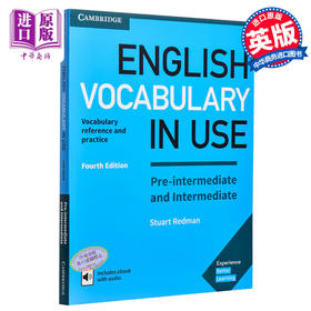 【中商原版】English Vocabulary in Use Pre-intermediate and Intermediate 剑桥初级英语词汇 英式英语 配答案和电子书