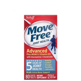 Schiff Move Free氨基葡萄糖维骨力氨糖软骨素关节灵蓝瓶80粒美国进口