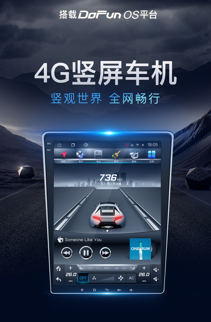 安畅星人工智能大屏4g导航