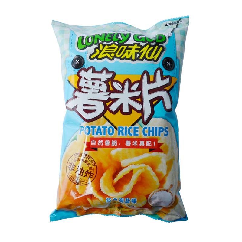 【两种口味】 旺旺浪味仙薯米片35g 经典海盐味/德克萨斯烤肉味 薯片