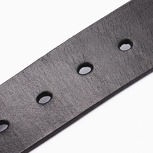 黑色头层牛皮正品休闲韩版百搭男款牛皮针扣_A13 商品图1