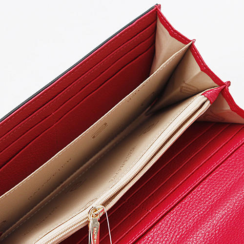 包薇尔真皮长款拉链钱包欧美牛皮十字纹零钱包A24 商品图3