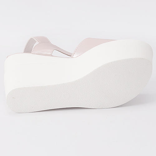 39码女士夏季少女风粉色厚底坡跟凉鞋A22 商品图5