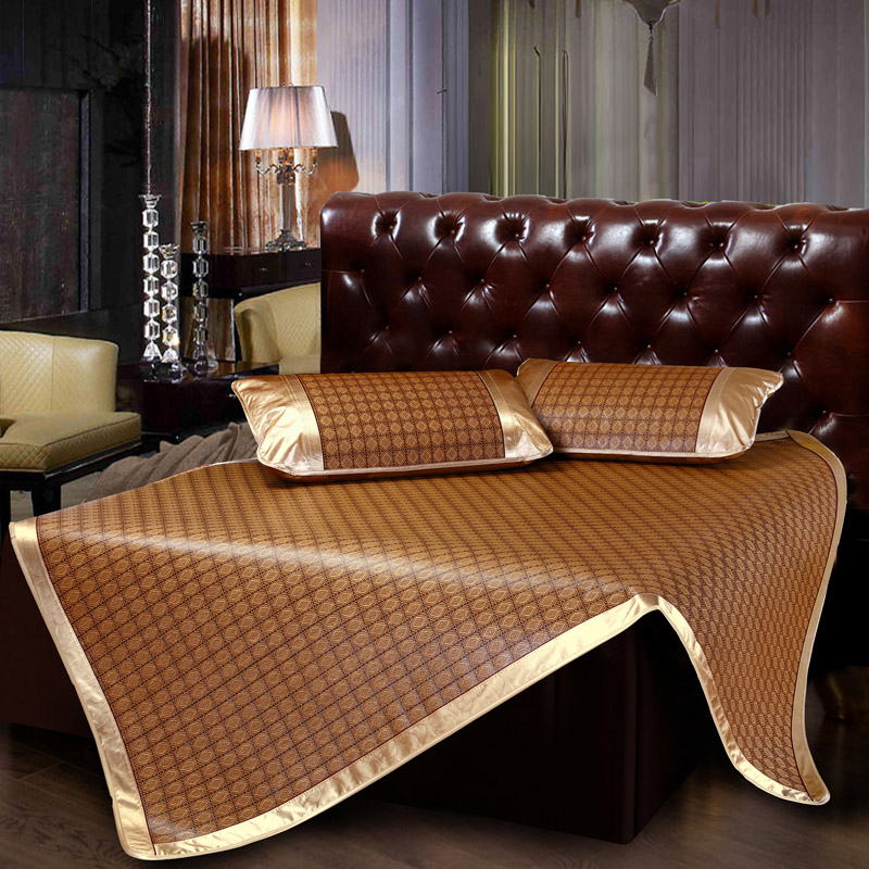 夏季冰丝席藤席1.5/1.8m床上单双人床宿舍学生凉席1.2可折叠席子