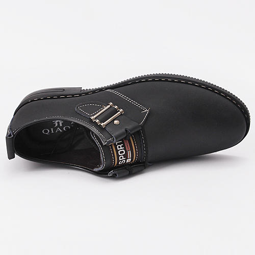 41码男士黑色系带休闲鞋磨砂真皮皮鞋A22 商品图2