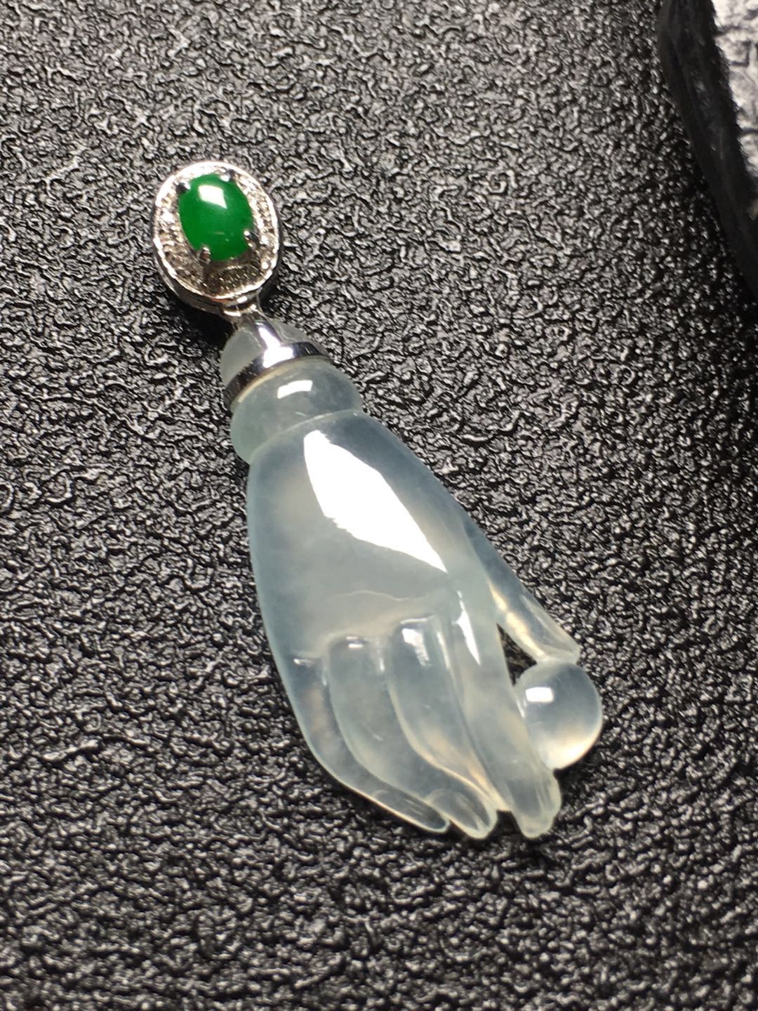 【z1382】翡翠冰种佛手吊坠