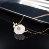 18K玫瑰金和田玉（白玉）项链--暗香疏影 商品缩略图4