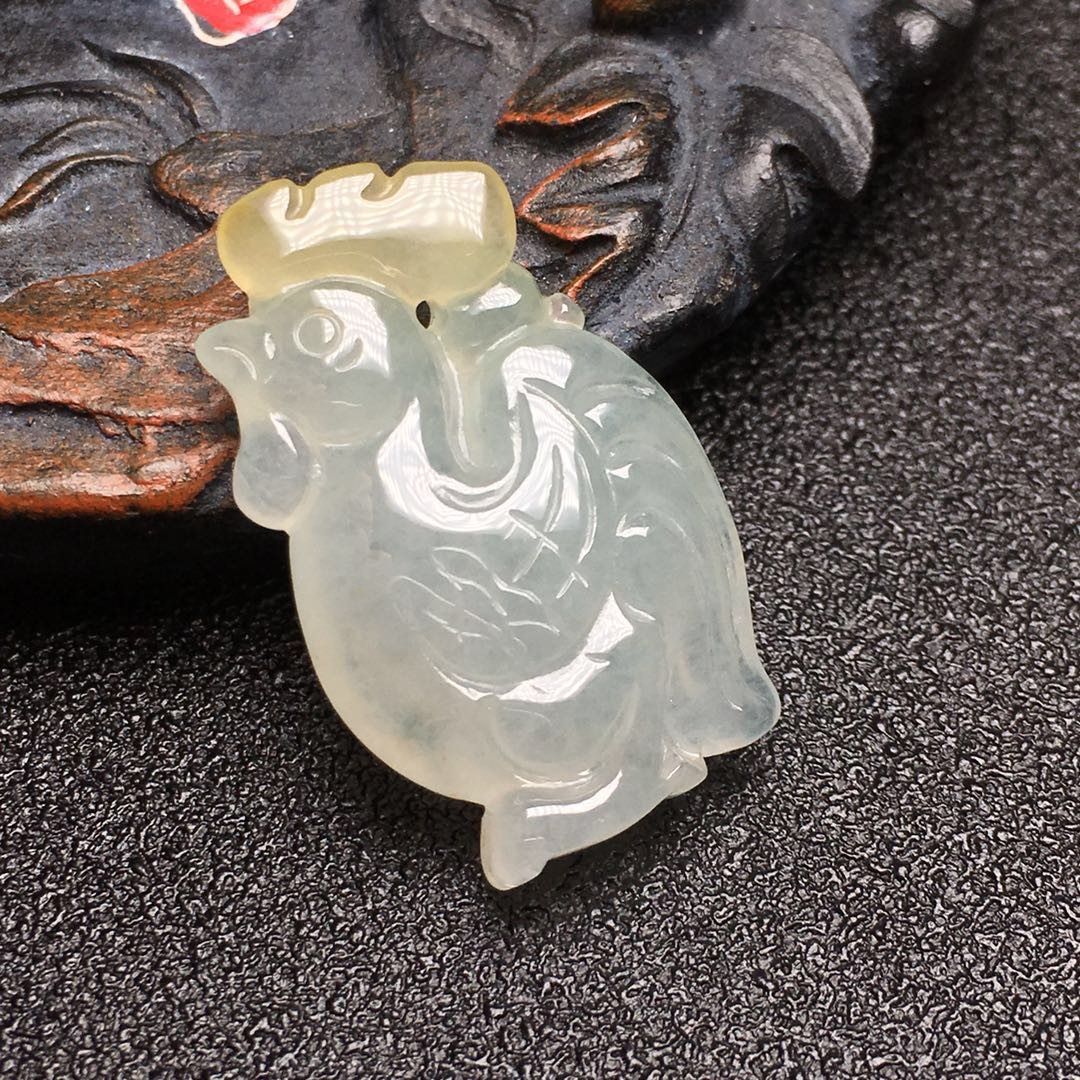 【d60619】翡翠冰糯种小鸡吊坠