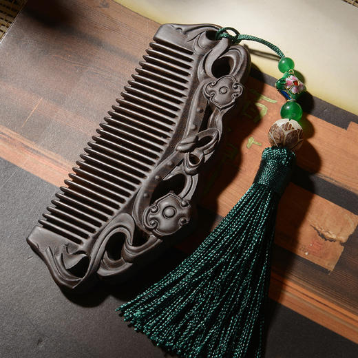 【周广胜木梳】沉贵宝木梳丨祥云如意丨全国包邮  商品图2