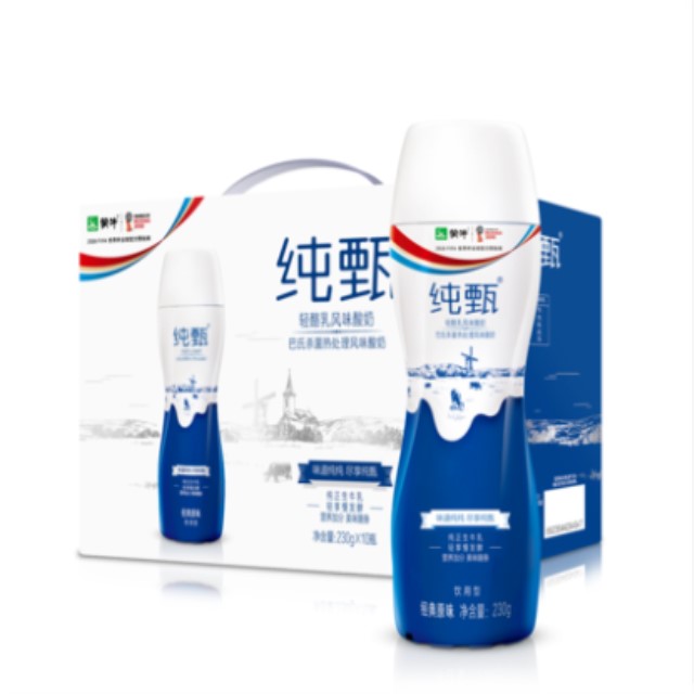 纯甄轻酪乳风味酸牛奶每人限购1件饮用型小蛮腰装230g*10瓶