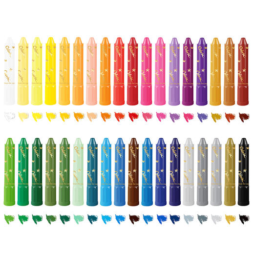 amos韩国儿童蜡笔无毒可水洗旋转画笔送一本图画册