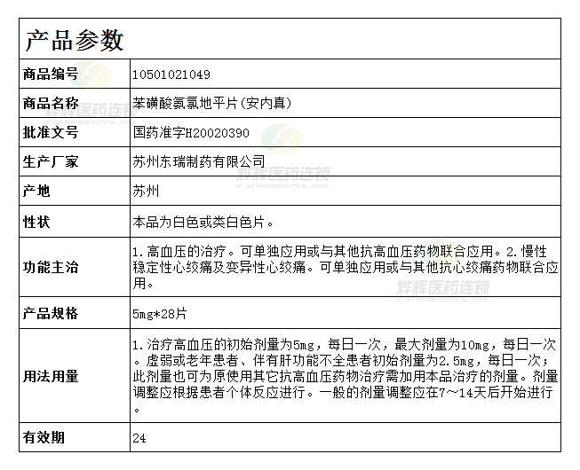 安内真价格5mg图片