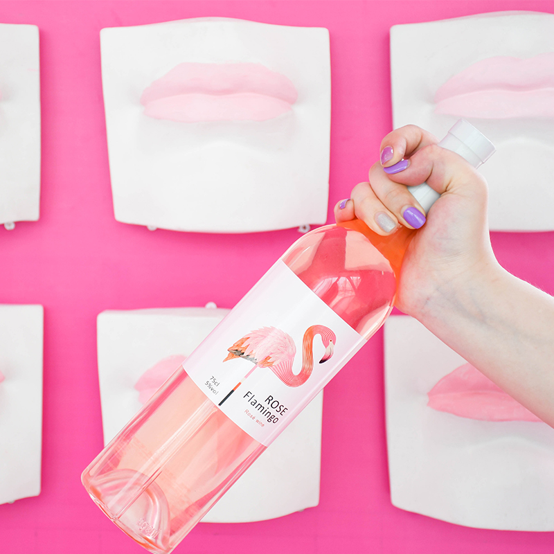 抖音网红颜值酒Rose Flamingo樱花粉少女心桃