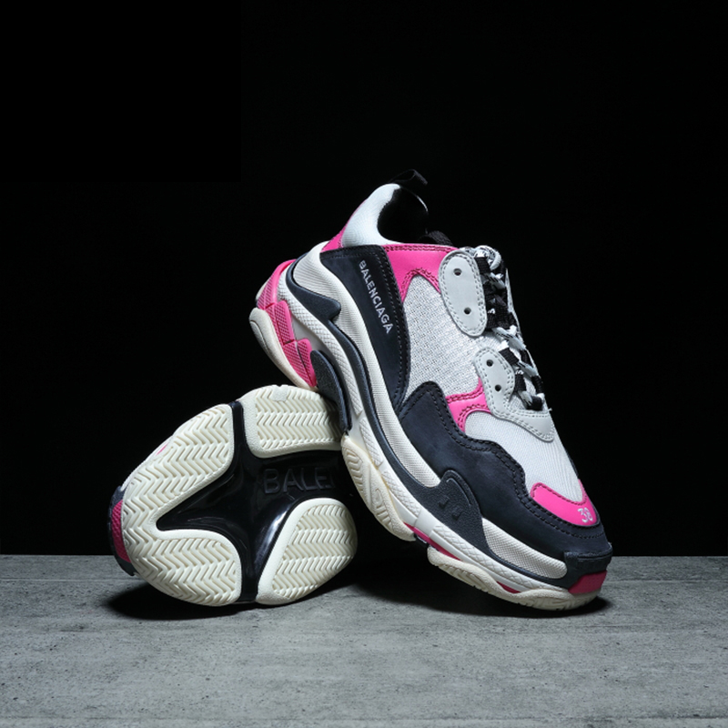 balenciaga triple s trainer 18ss 巴黎世家 黑白粉 老爹鞋 球鞋