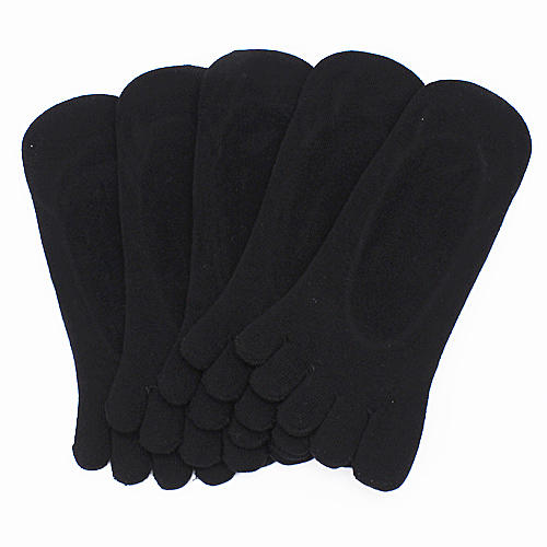 男士五指袜子商务男袜休闲吸汗船袜防臭分脚趾袜5双四季A15 商品图1