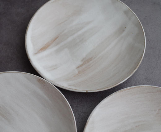 刷釉小圆盘○桦陶陶