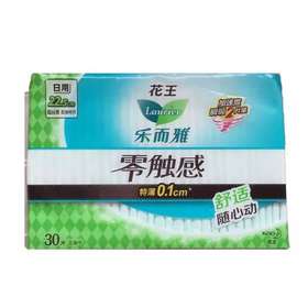 乐而雅零触感超丝薄型日用卫生巾22.5cm 30片