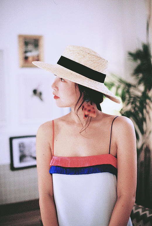 AtelierMissLu / Penny 薄荷绿拼色穗饰吊带裙 商品图2