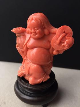 【48385】精品莫莫珊瑚刘海戏金蟾小摆