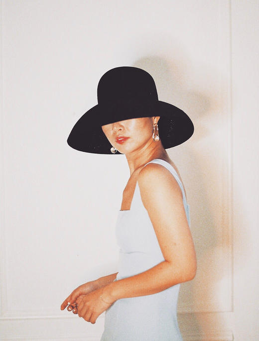 AtelierMissLu / Diana 水蓝方领修身连身裙 商品图3