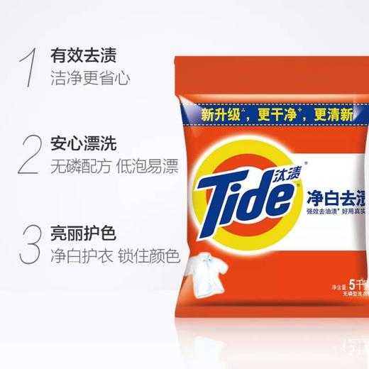 汰渍净白去渍洗衣粉5千克 商品图1