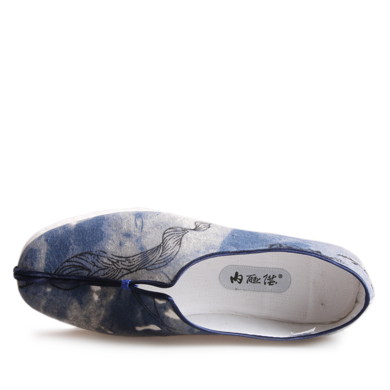 内联升男千水墨夹鞋8162a