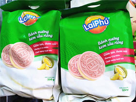越南来福Laiphu榴莲 夹心饼 法式脆薄饼干350g