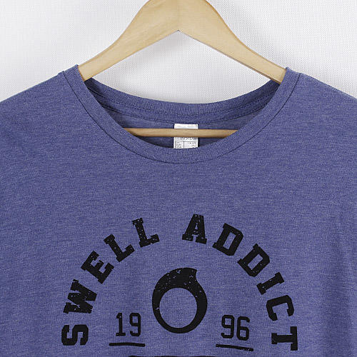 2XL码蓝色男士字母宽松短袖T恤E12 商品图2