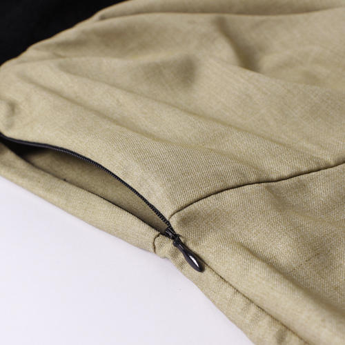 S码撞色拼接蕾丝优雅褶皱长袖连衣裙E12 商品图3