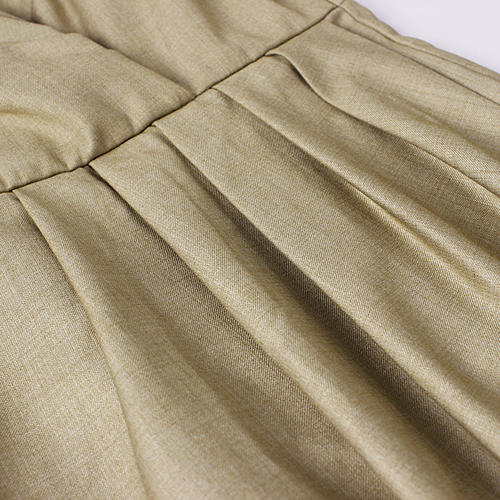 S码撞色拼接蕾丝优雅褶皱长袖连衣裙E12 商品图4